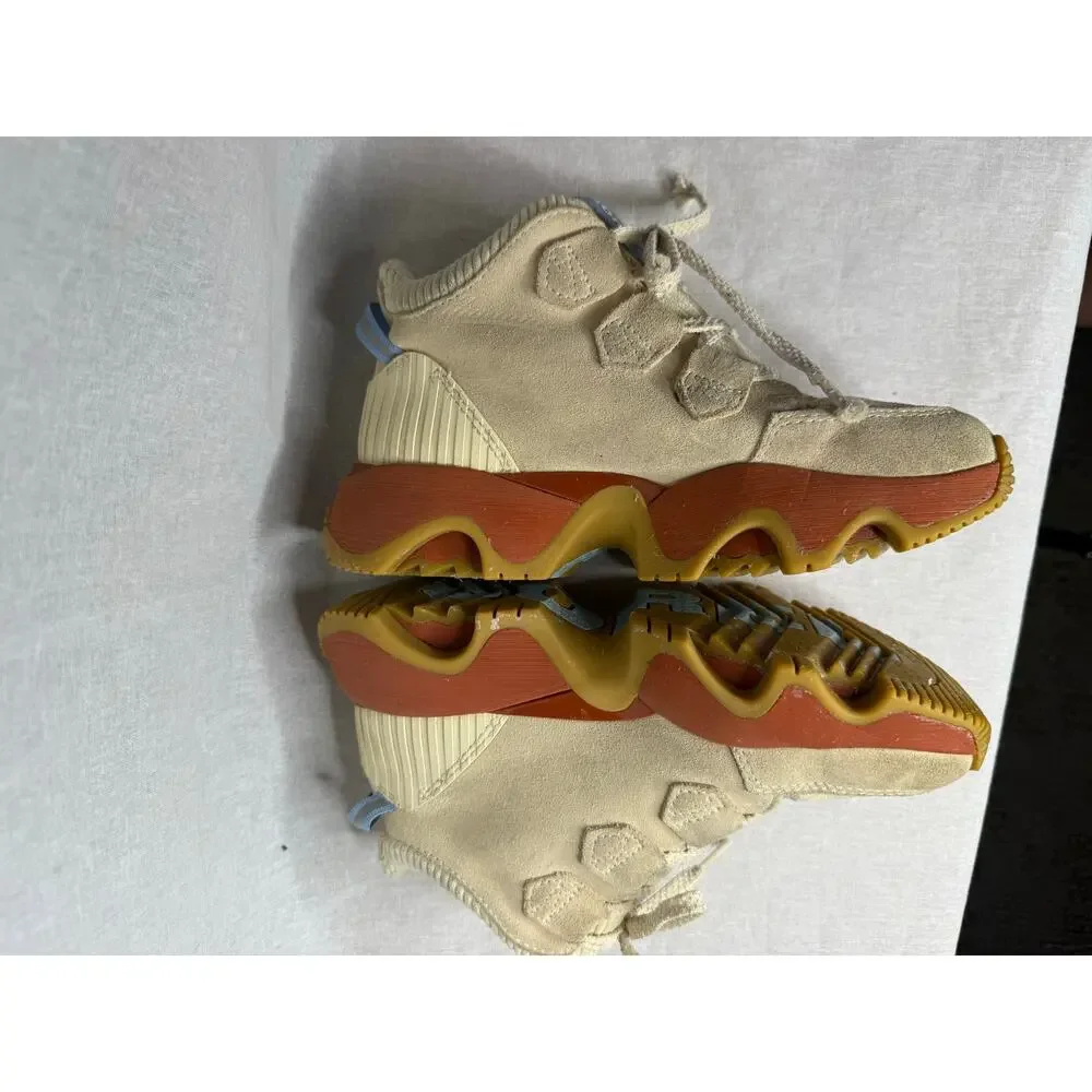 Sorel Kinetic Impact Caribou Plus Waterproof Sneaker Boot Cream Honey White 6